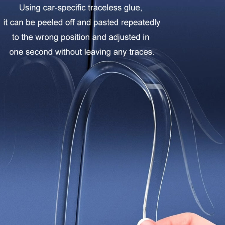 HAOCAI 40cm Car Door Anti-collision Strip Door Edge Bumper Protector, Color: 4pcs Transparent