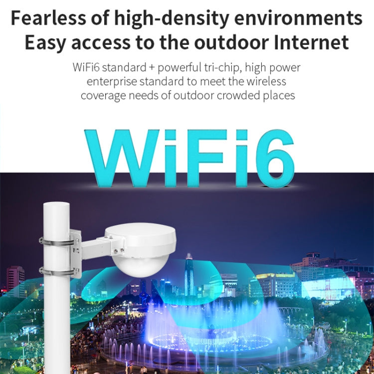 COMFAST WA933 Wi-Fi6  3000Mbps Outdoor Access Point Dual Band Waterproof Wireless Router Support VLAN(EU Plug)