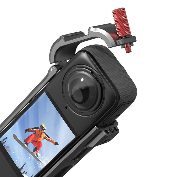 For Insta360 X4 Metal Frame Action Camera Rabbit Cage Expansion Bracket, Metal Frame