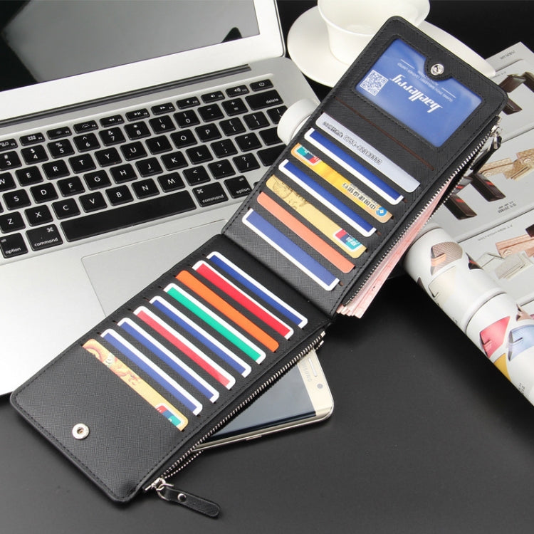 Baellerry CA013 Casual Multi-card Slot Long Wallet Multifunctional Ultra-thin Card Holder(Black)