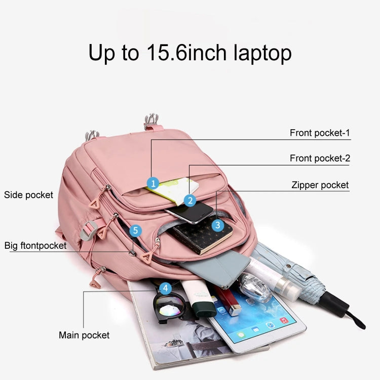JLD  School Bag College Backpack Anti Theft Travel Bags for Teens Girls Students(Black)