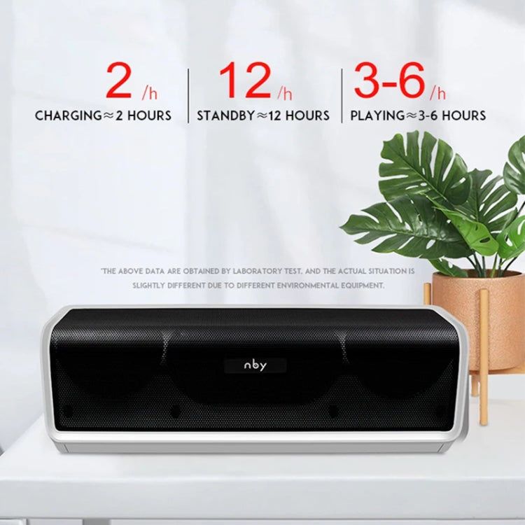 NBY 6690 TWS Couplet FM Multifunctional Desktop Plug-in Card Bluetooth Speaker(Silver)