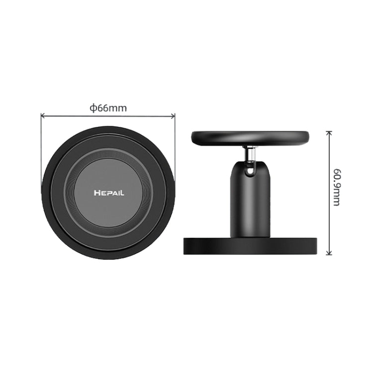 HEPAIL Magsafe Magnetic Mobile Phone Bracket Metal Gimbal Stand, Style: Magnetic Base