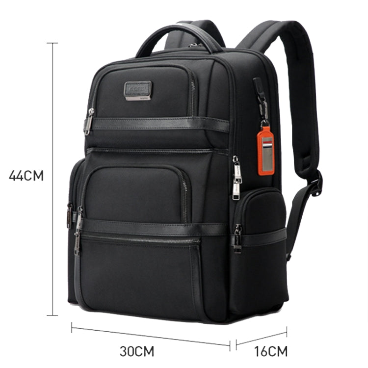 Bopai 61-121601 Large Capacity Waterproof Business Laptop Backpack With USB+Type-C Port(Black)