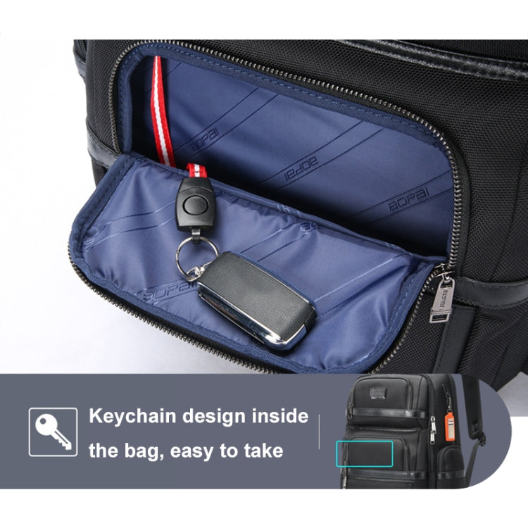 Bopai 61-121601 Large Capacity Waterproof Business Laptop Backpack With USB+Type-C Port(Blue)