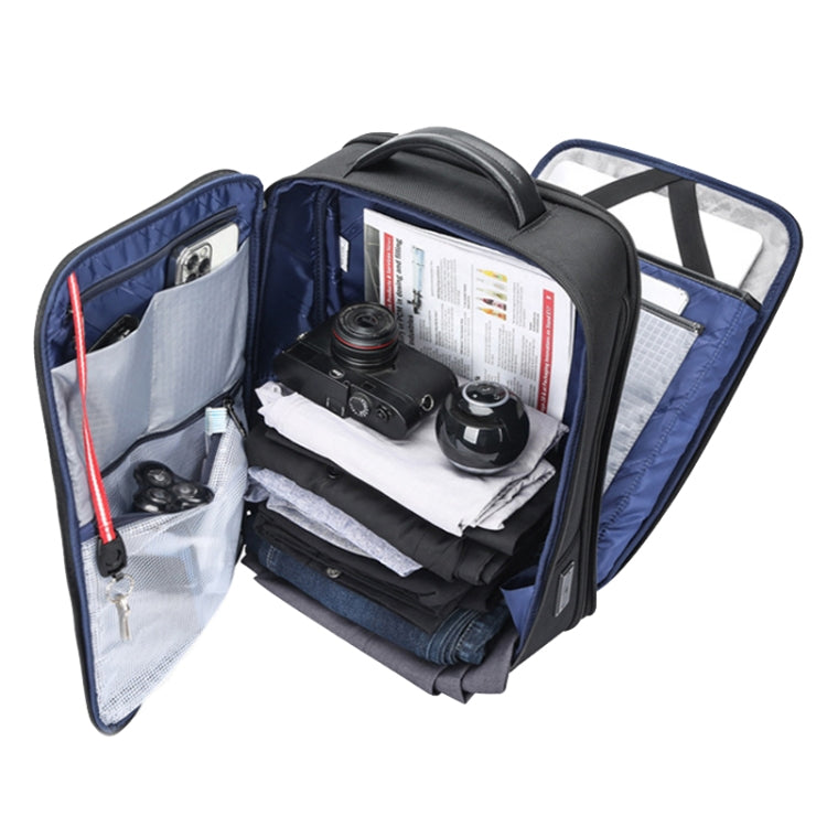 Bopai 61-19011 Large Capacity Waterproof Travel Laptop Backpack With USB+Type-C Port(Black)