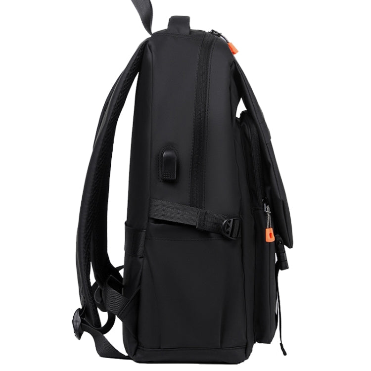 WEIXIER B682 Large Capacity Double Shoulder Backpack Casual Waterproof Travel Bag(Black)