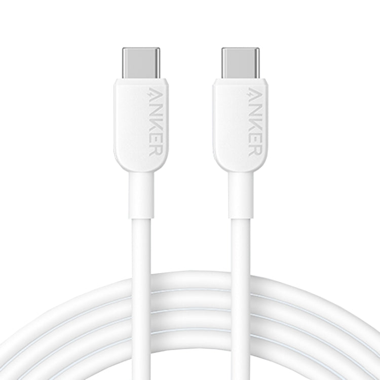 ANKER A81E2 1.8m 60W Dual Type-C Data Cell Phone Dual Head Fast Charging Cable(White)