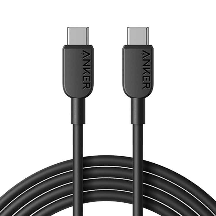 ANKER A81E2 1.8m 60W Dual Type-C Data Cell Phone Dual Head Fast Charging Cable(Black)
