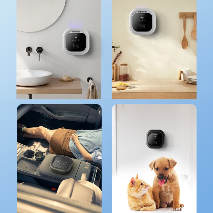 HOSK XT-01 UV Pet Air Purifier Household Deodorant Ozone Generator, Size: Charging(White)