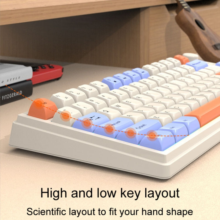 XUNSVFOX K81 Laptop Gaming Office Wired Illuminated Keyboard(Violet)