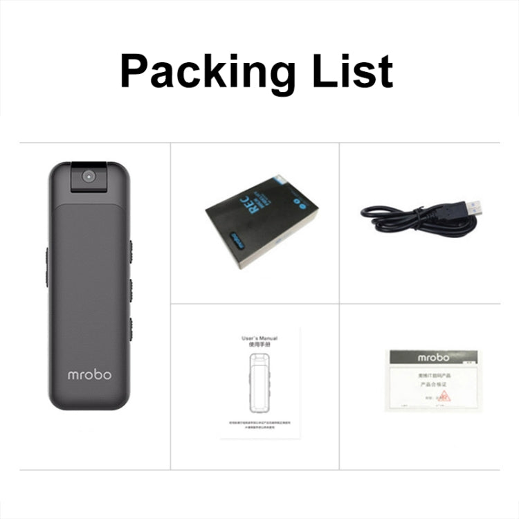 Mrobo D3 1080P Rotating Camera HD Infrared Night Recording Pen, Size: 32GB(Black)