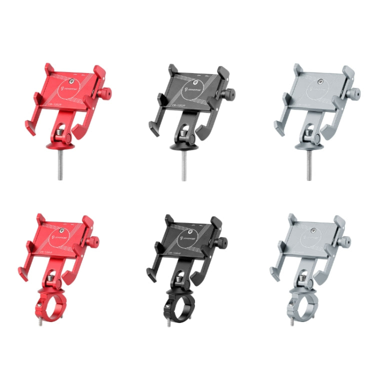 JOHORSE Bicycle Shockproof Mobile Phone Holder Motorcycle Riding Equipment, Color: Stem Black