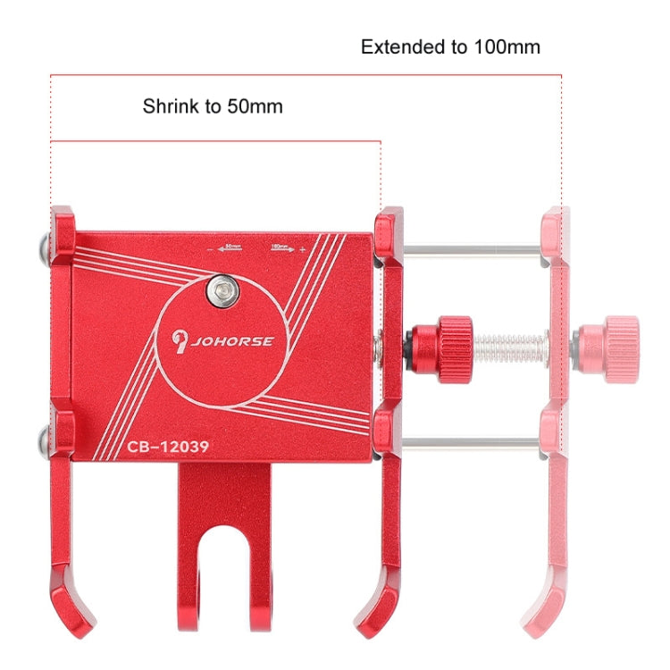 JOHORSE Bicycle Shockproof Mobile Phone Holder Motorcycle Riding Equipment, Color: Stem Silver