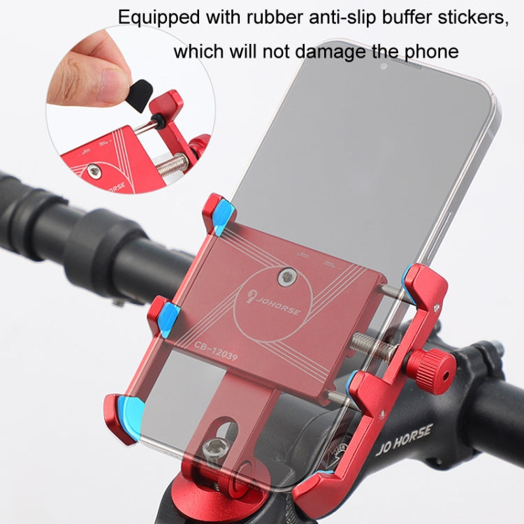 JOHORSE Bicycle Shockproof Mobile Phone Holder Motorcycle Riding Equipment, Color: Stem Black