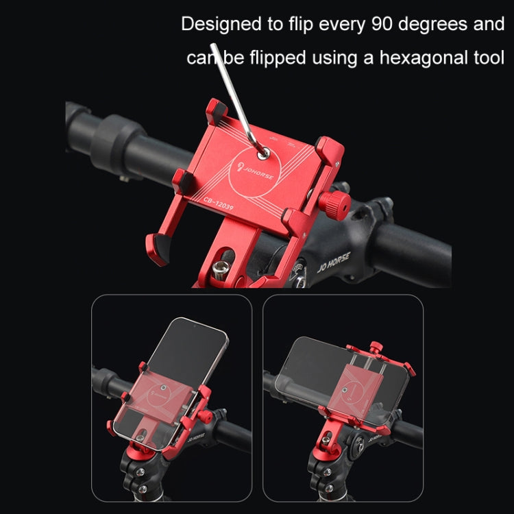 JOHORSE Bicycle Shockproof Mobile Phone Holder Motorcycle Riding Equipment, Color: Stem Silver