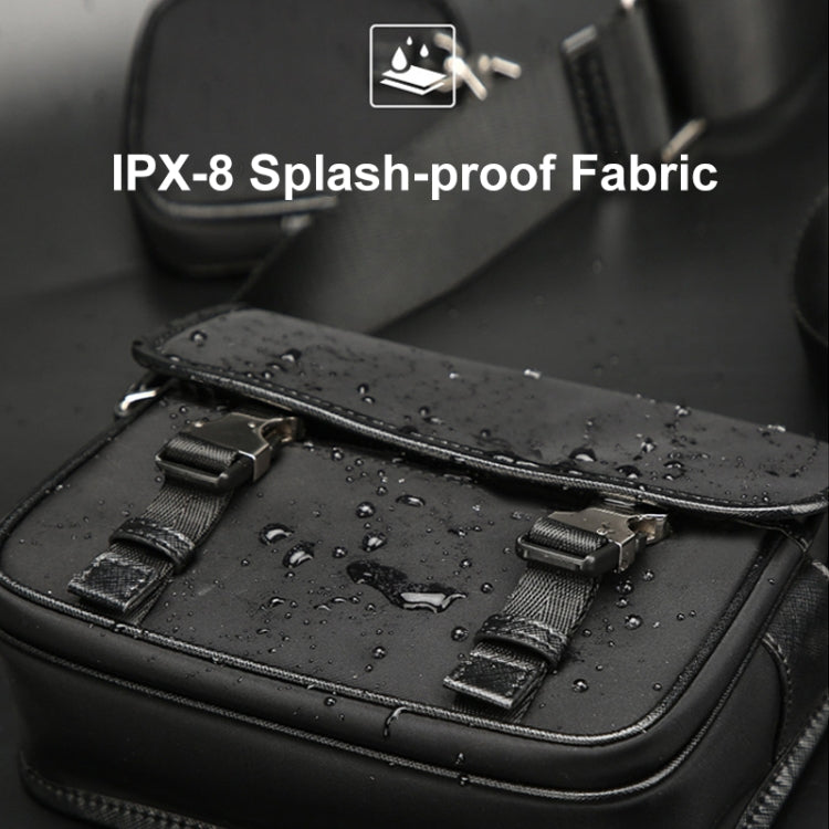 Bopai 11-69231 Multifunctional Leisure Commuting Waterproof Crossbody Shoulder Bag(Black)