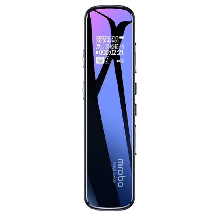 Mrobo RV-19 0.96-inch HD Screen 3D Noise Reduction Recording Pen Music Player, Capacity: 64GB(Black)