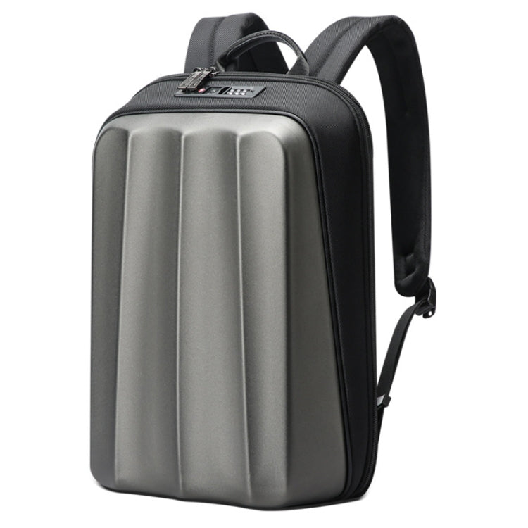 Bopai 61-122579 Large Capacity Hard Shell Password Lock Waterproof Business Laptop Backpack(Grey)