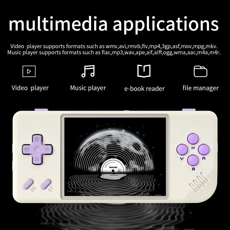 ANBERNIC RG28XX Retro Handheld Game Console 2.83-Inch IPS Screen Linux OS 64GB(Beige)