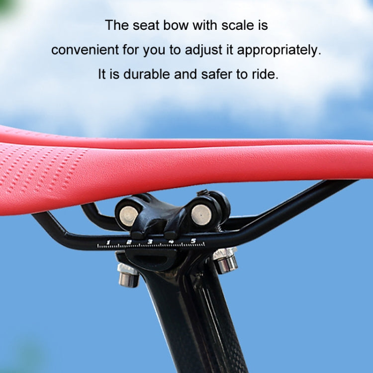 TOSEEK Mountain Bike Saddle Road Bicycle Seat Accessories, Color: Black Red