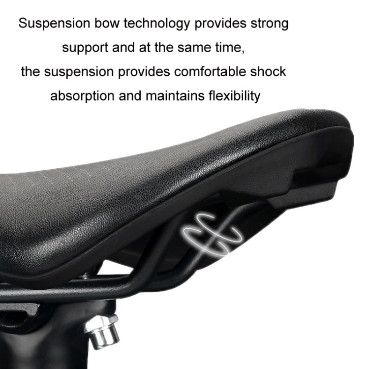 TOSEEK Bicycle Wide Seat Cushion Shock Absorption Comfortable Saddle, Color: Red