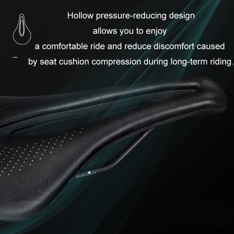 TOSEEK Bicycle Wide Seat Cushion Shock Absorption Comfortable Saddle, Color: Green