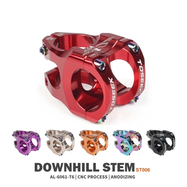TOSEEK 35mm Aluminum Alloy Stem Bicycle Modification Accessories, Color: Red