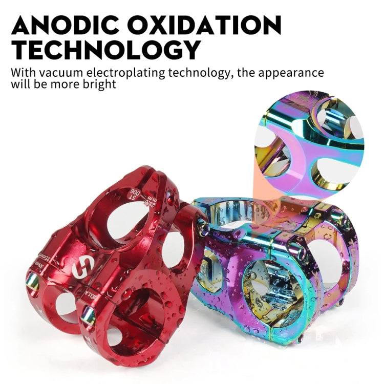 TOSEEK 35mm Aluminum Alloy Stem Bicycle Modification Accessories, Color: Red