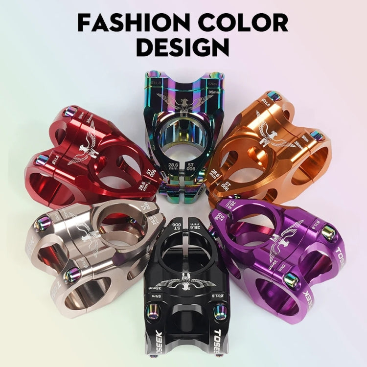 TOSEEK 35mm Aluminum Alloy Stem Bicycle Modification Accessories, Color: Orange