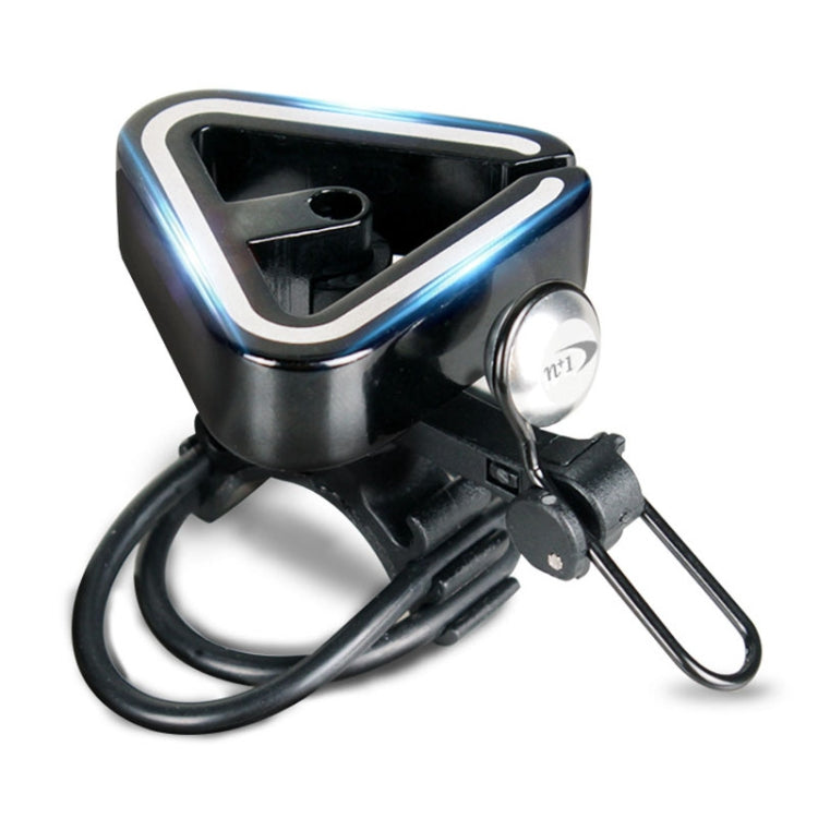 N+1 Mountain Bike Bell Universal Triangle Copper Bell, Clip Ring Black, Clip Ring Silver, Rubber Band Black
