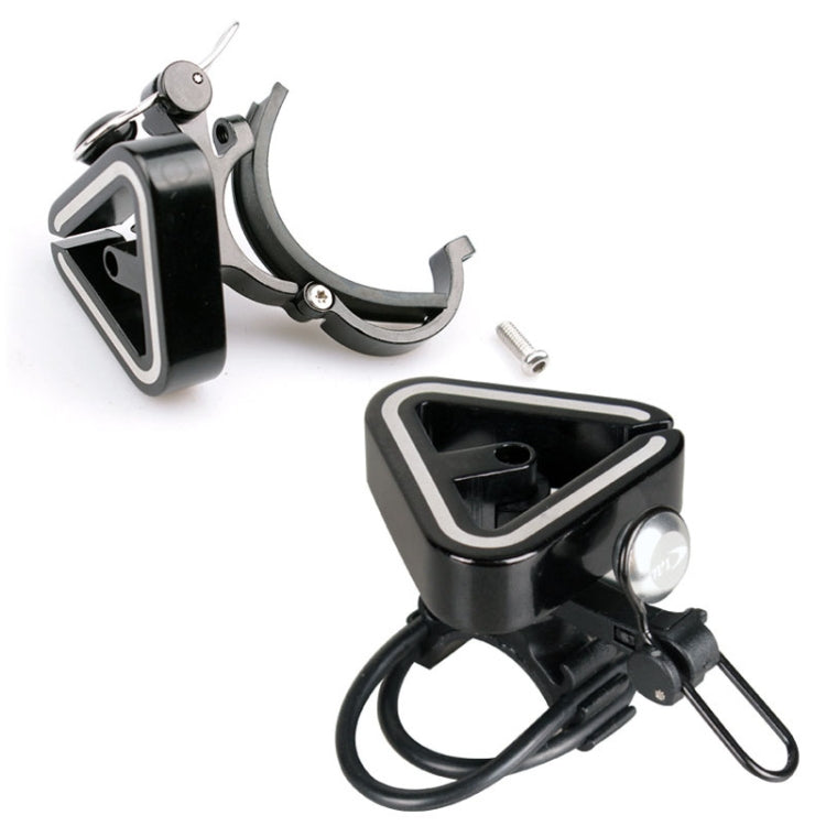 N+1 Mountain Bike Bell Universal Triangle Copper Bell, Color: Rubber Band Black