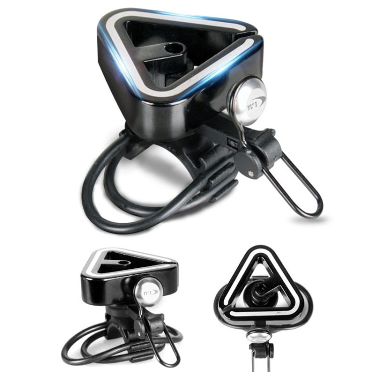 N+1 Mountain Bike Bell Universal Triangle Copper Bell, Clip Ring Black, Clip Ring Silver, Rubber Band Black