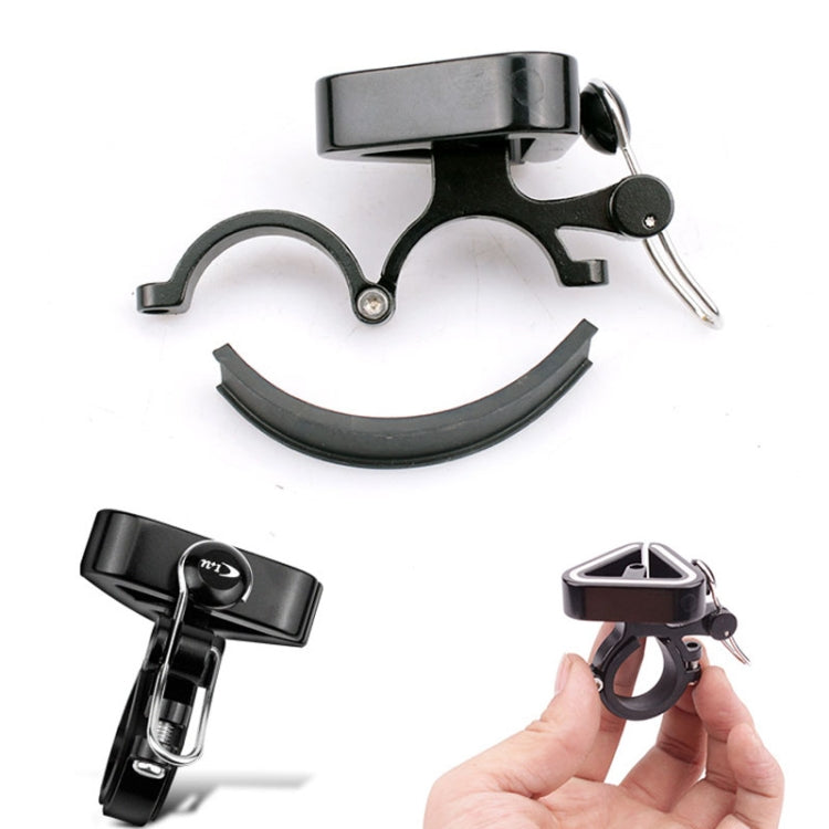 N+1 Mountain Bike Bell Universal Triangle Copper Bell, Clip Ring Black, Clip Ring Silver, Rubber Band Black