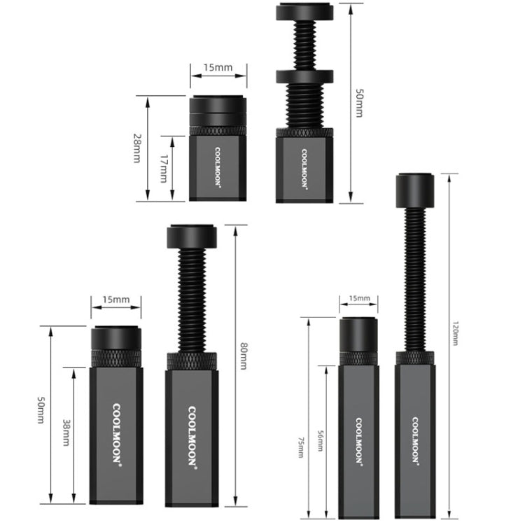 COOLMOON Graphics Card Stand Desktop Computer Graphics Card Vertical Top Support Bracket Screw Telescopic Support Rods, Adjustable Height: 5-8cm (Silver)