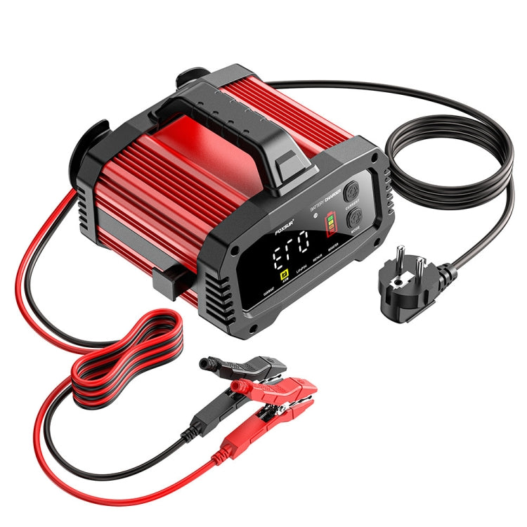 FOXSUR 25A 12V/24V Portable High-Power Car Ship Motorcycle Charger(UK Plug)