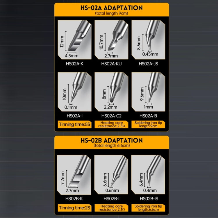 FNIRSI Portable Constant Temperature Soldering Iron Set, Model: HS-02B Standard K