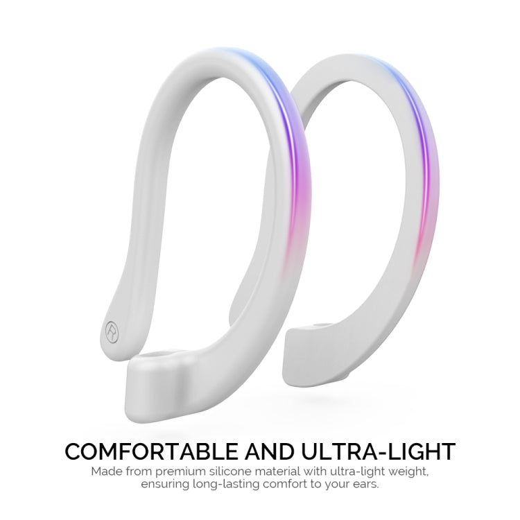 AhaStyle PT78 1pair Wireless Earphones Magnetic Silicone Storage Anti-Loss Earhooks For Apple AirPods 1 / 2 / 3 / Pro / Pro 2(White)