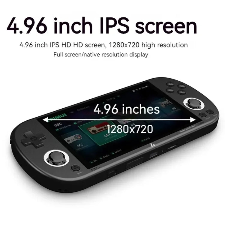 Trimui Smart Pro 4.96 Inch IPS Screen Handheld Game Console Open Source Linux System 64G(White)