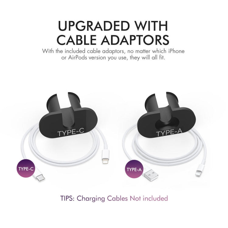AhaStyle PT28-3 For iPhone / Apple Watch / AirPods 3 In 1 Silicone Desktop Charging Storage Base Bracket(Dark Gray)