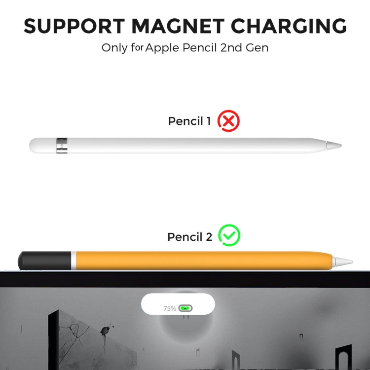 For Apple Pencil 2 AhaStyle JY16-2 Silicone Case Retro Non-slip and Anti-drop Pen Cover(Grey)