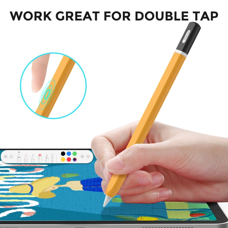 For Apple Pencil 2 AhaStyle JY16-2 Silicone Case Retro Non-slip and Anti-drop Pen Cover(Midnight Blue)