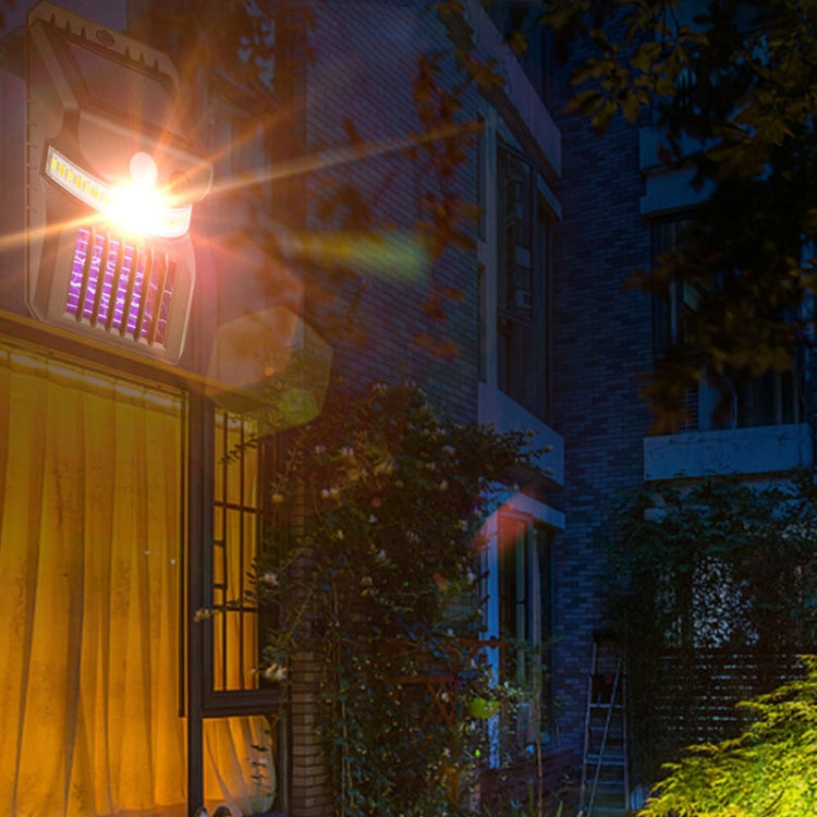 E-SMARTER W792 LED Solar Wall Light With Purple Light Mosquito Control Function Human Intelligent Sensor Outdoor Garden Lamp, Specification: White Light