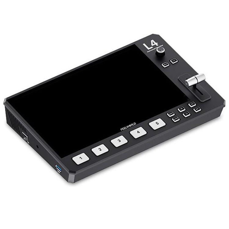 FEELWORLD L4 Multi-Camera Video Mixer Switcher 10.1" Touch Screen USB 3.0 Fast Streaming(UK Plug)