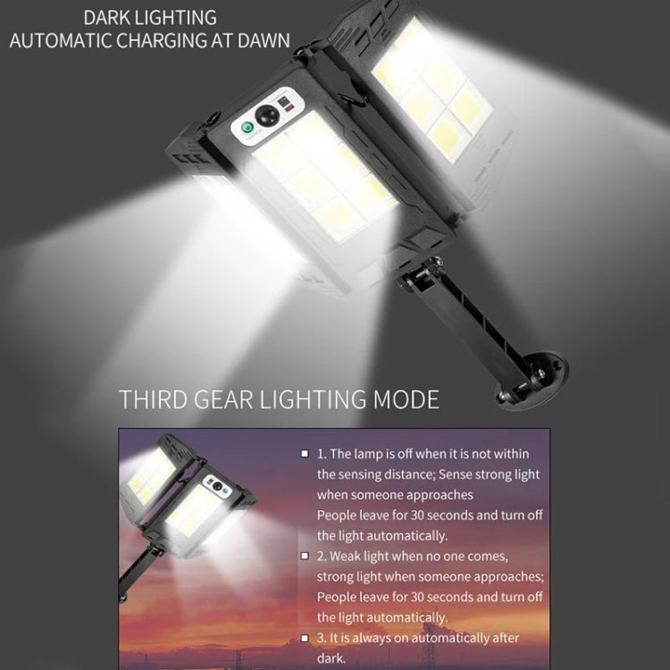 E-SMARTER W796-4 Solar Induction Courtyard Wall Light Smart Outdoor Lamp With Remote Control