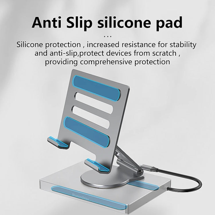 Blueendless 4K/60Hz Multifunctional Folding Tablet Type-C Docking Station Bracket, Spec: 8-in-1