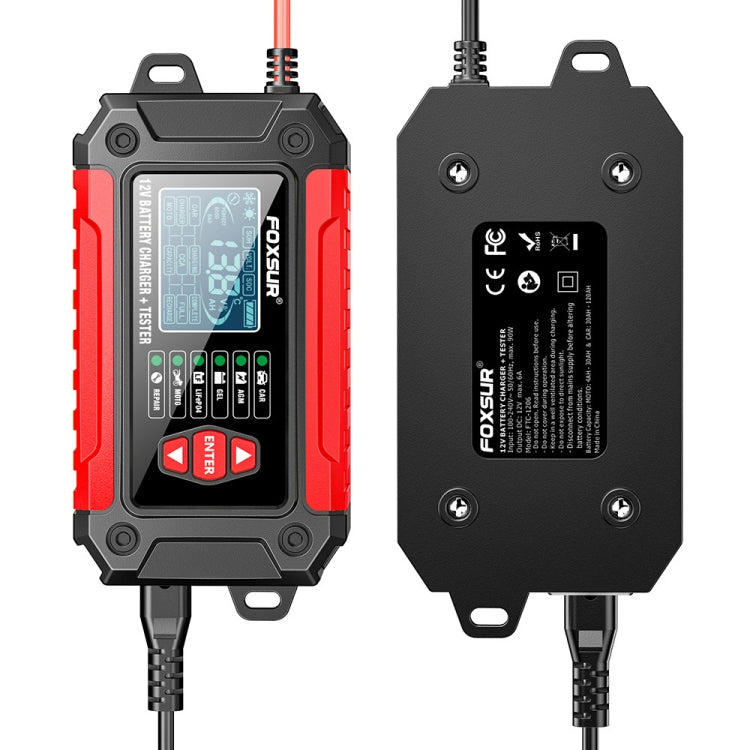 FOXSUR Cars Motorcycles 12V Lithium Cattery Charger With Battery Detection(JP Plug)