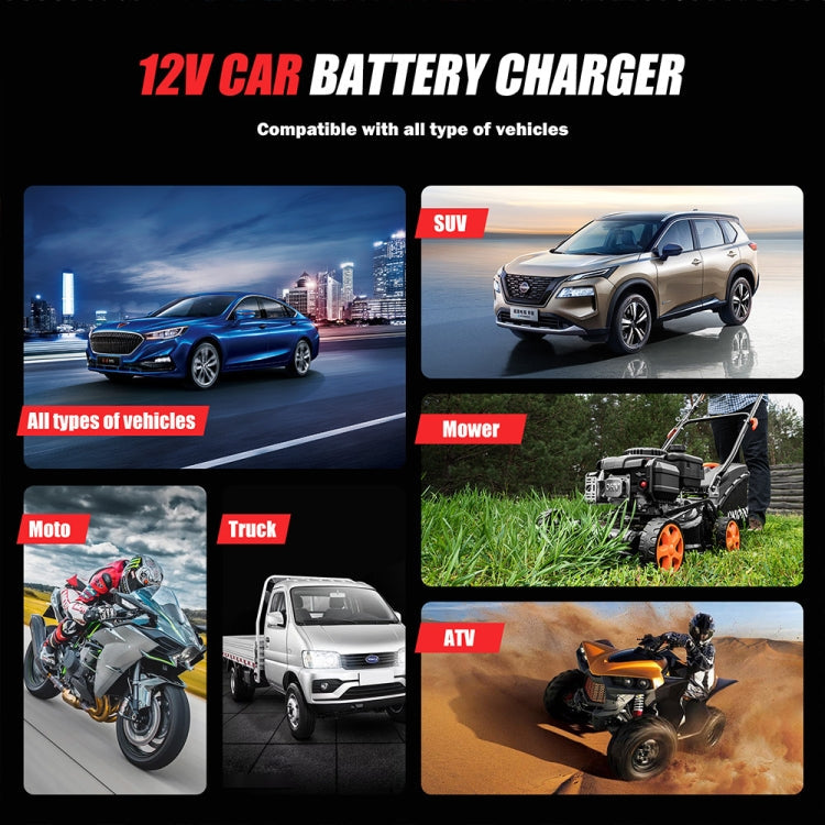FOXSUR Cars Motorcycles 12V Lithium Cattery Charger With Battery Detection(JP Plug)