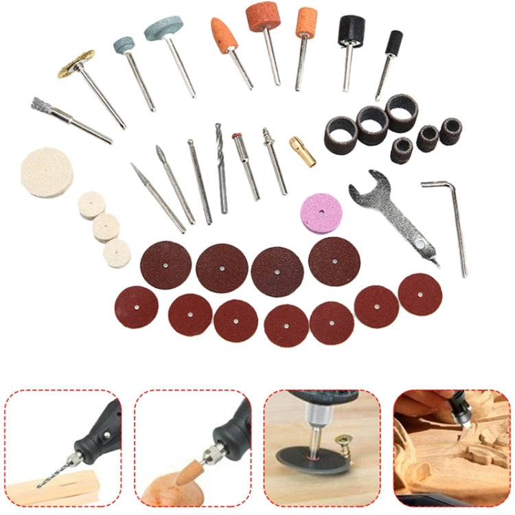 VICOVER Small Adjustable Speed Electrical Grinder Set Jade Carving Pen Polishing Tool EU Plug, Model: 147pcs Parts