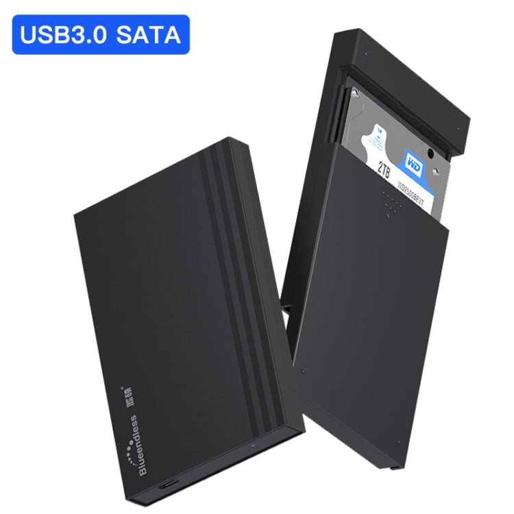 Blueendless MR23S 2.5-inch SATA Mobile Hard Disk Enclosure Tool-free Laptop External SSD, Spec: USB3.0